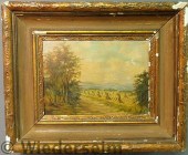 Oil on panel painting of a fal