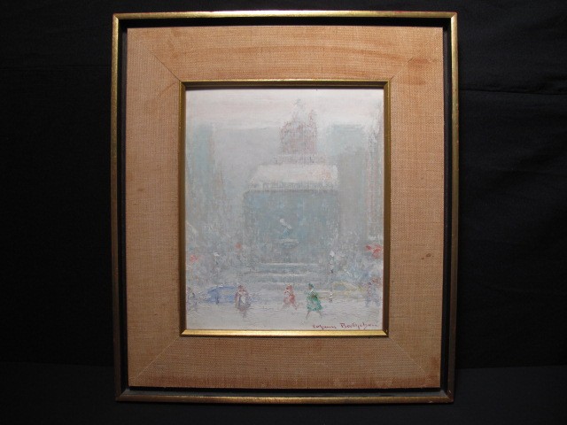 Oil on panel painting of ''The