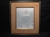 Oil on panel painting of ''The