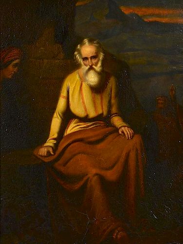 OIL ON PANEL RELIGIOUS