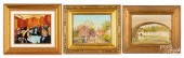 OIL ON PANEL RESTAURANT SCENE,