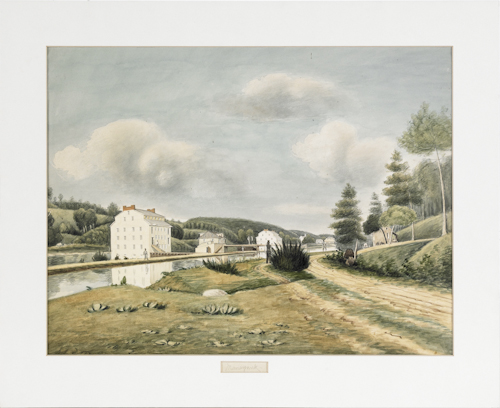 Oil on paper view of Manayunk image