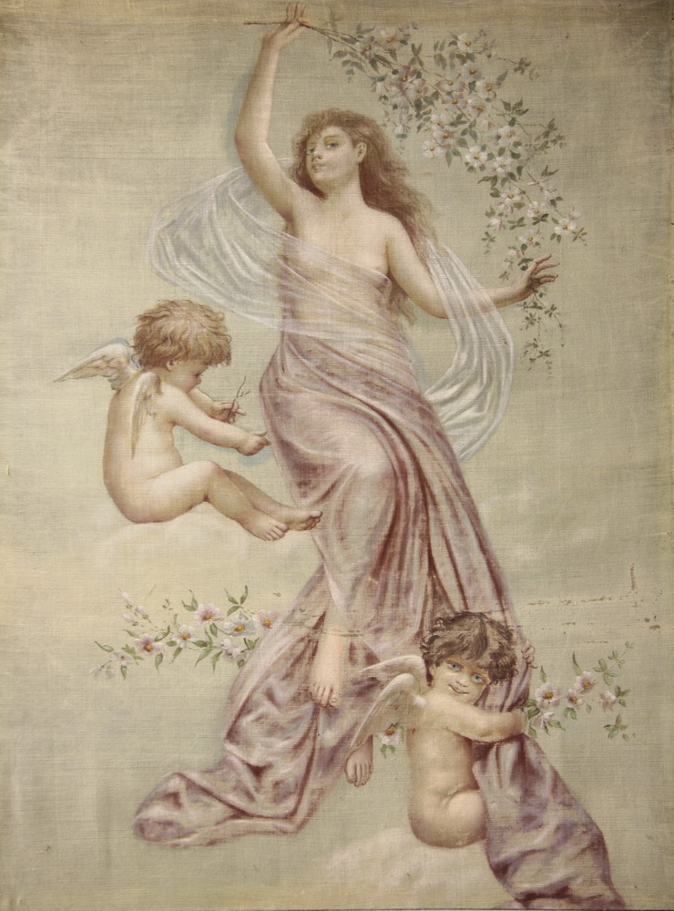 OIL ON SCRIM - Classical Allegory