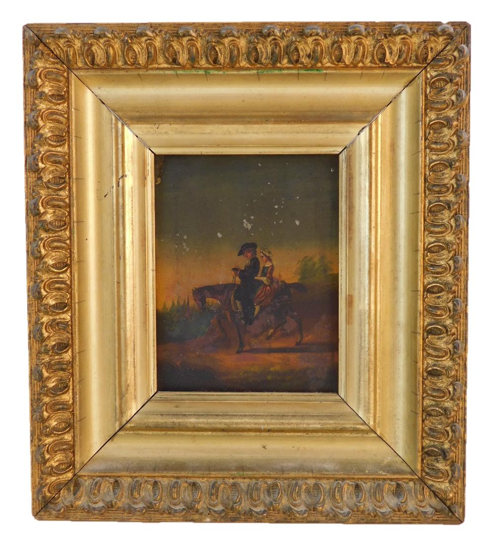 OIL ON TIN, CONTINENTAL, 19TH C.,