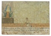 OIL ON TIN EX-VOTO RETABLO, VI