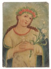 OIL ON TIN RETABLO, ALMA DE MA