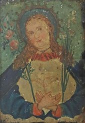 OIL ON TIN RETABLO, ALMA DE MA
