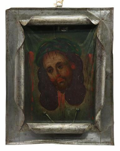 OIL ON TIN RETABLO, EL DIVINO