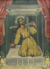 OIL ON TIN RETABLO, JESUS OF S