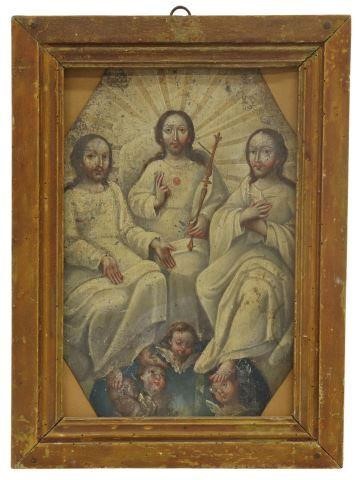 OIL ON TIN RETABLO, LA SANTA