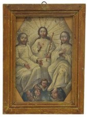 OIL ON TIN RETABLO, LA SANTA T