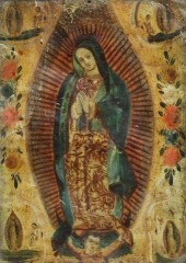 OIL ON TIN RETABLO, OUR LADY O