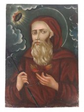 OIL ON TIN RETABLO, SAINT FRAN