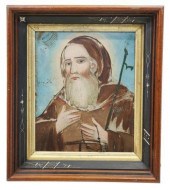OIL ON TIN RETABLO, SAINT FRAN