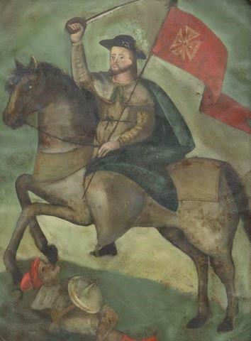 OIL ON TIN RETABLO, SAINT JAMES