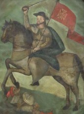 OIL ON TIN RETABLO, SAINT JAME