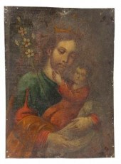 OIL ON TIN RETABLO, SAINT JOSE