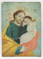 OIL ON TIN RETABLO, SAINT JOSE