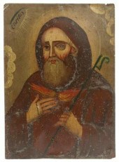 OIL ON TIN RETABLO, SAINT FRAN