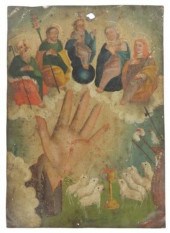 OIL ON TIN RETABLO, THE OMNIPO
