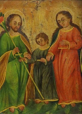 OIL ON TIN RETABLO, THE HOLY