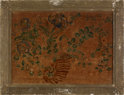Oil on velvet theorem 19th c. of
