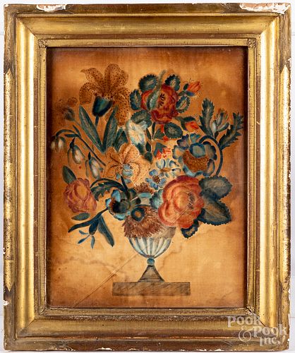 OIL ON VELVET THEOREM, 19TH C.Oil