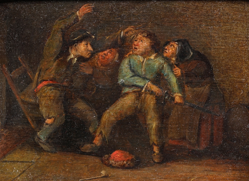 Oil on wood painting attributed