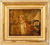 OIL ON WOOD PANEL COMMIDIA DEL