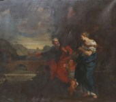 OIL PAINTING ABRAHAM BANISHING