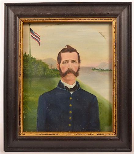 OIL PAINTING DEPICTING A CIVIL