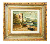 OIL PAINTING EUROPEAN SHORE LI