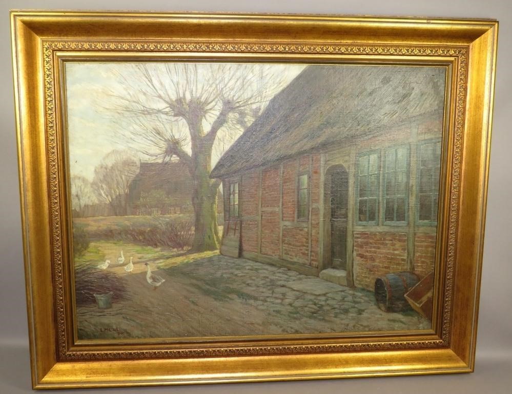 OIL PAINTING LAID ON BOARD BY E.