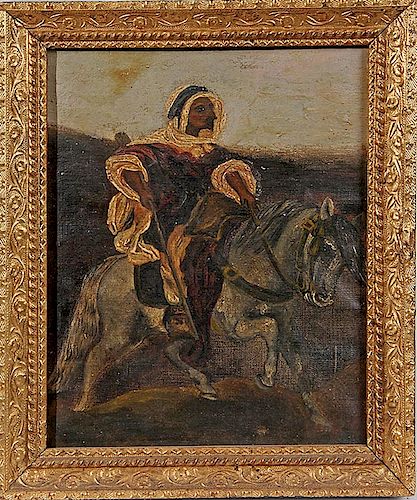 OIL PAINTING OF AN ARAB ON A