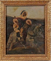 OIL PAINTING OF AN ARAB ON A H