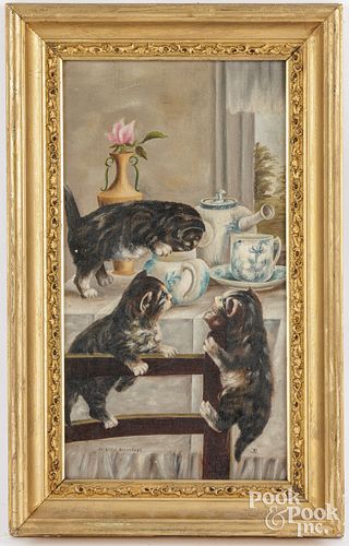 OIL PAINTING OF KITTENSAmerican oil
