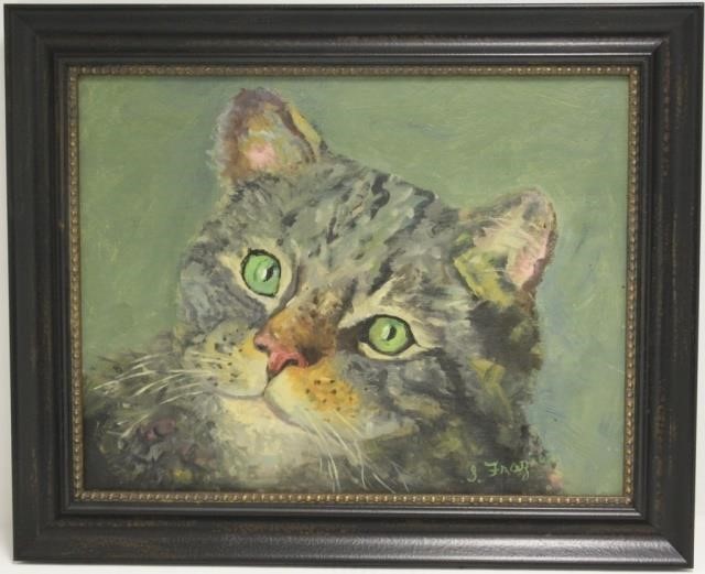 OIL PAINTING ON BOARD DEPICTING A