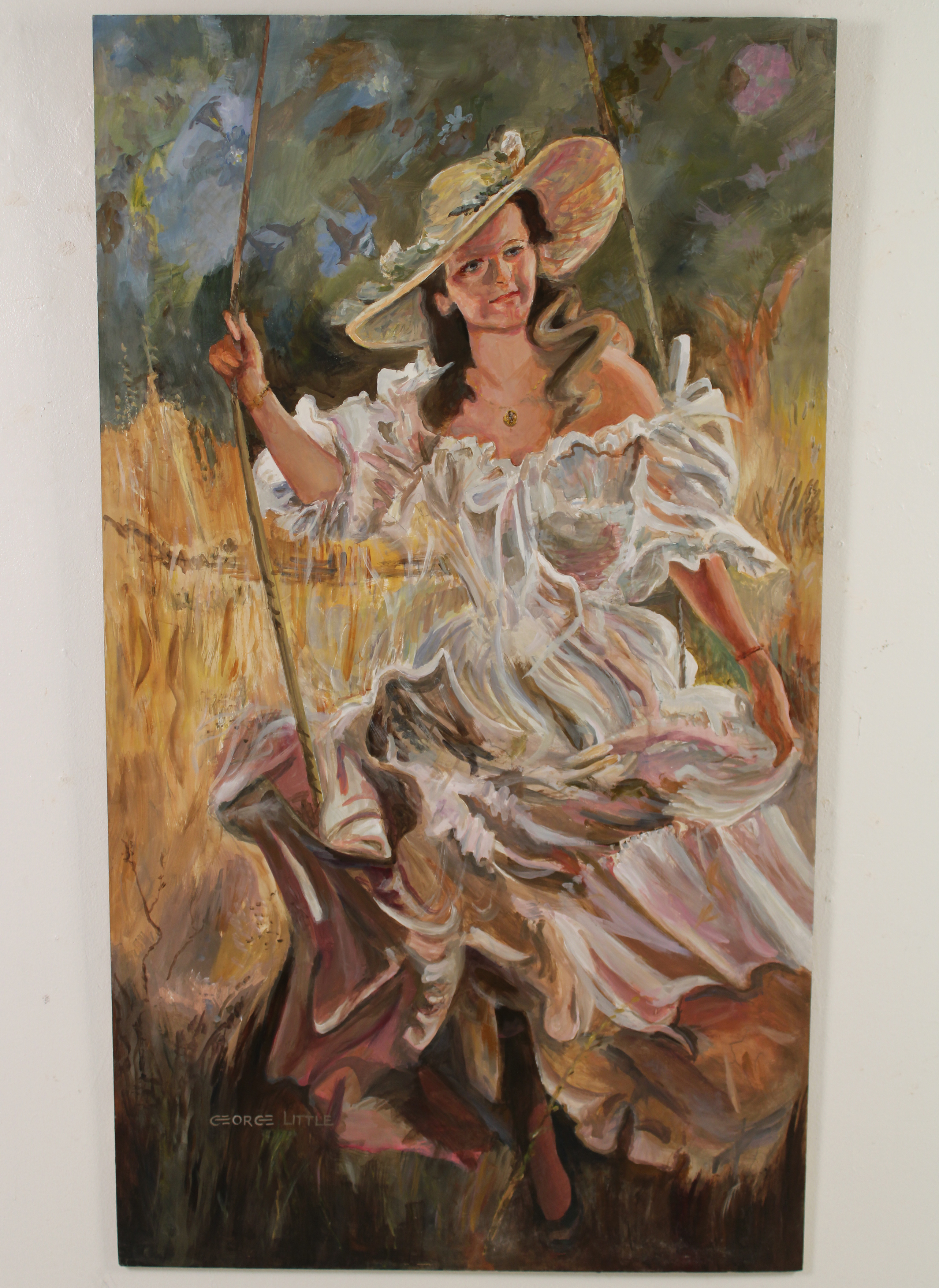 OIL PAINTING ON PANEL Large oil