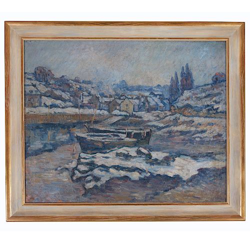 OIL PAINTING, "PONT SOUS LA