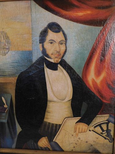 OIL PAINTING PORTRAIT OF A SHIP