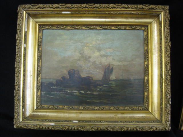 Oil Painting Sailing Ships along