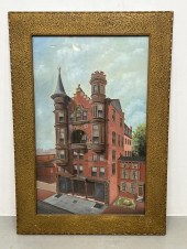 Oil painting under glass. Odd