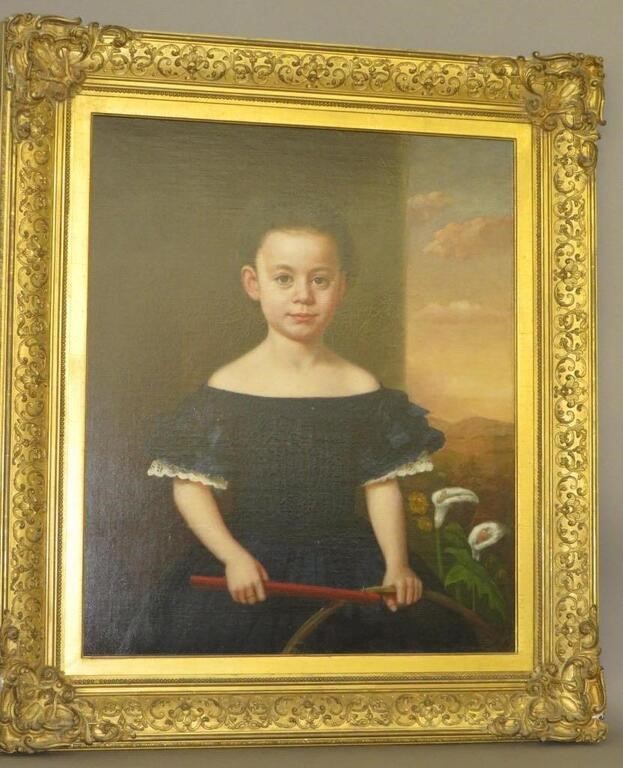 OIL PORTRAIT OF A YOUNG GIRLca.
