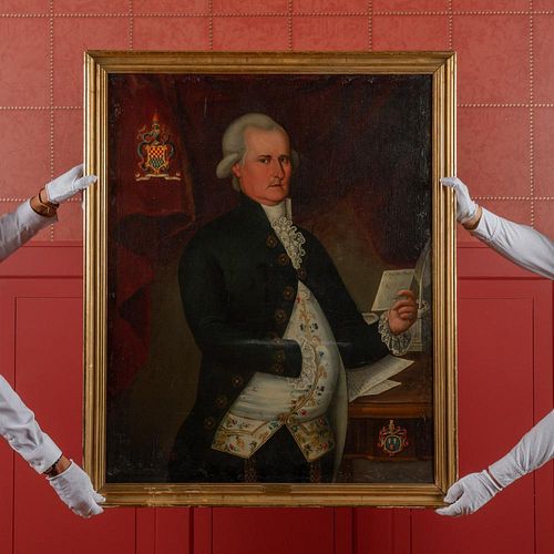 OIL PORTRAIT OF MR. FLEMING, LATE