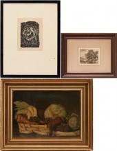 OIL STILL LIFE PAINTING AND 2