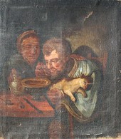 OIL/CANVAS EARLY PAINTING AFTE