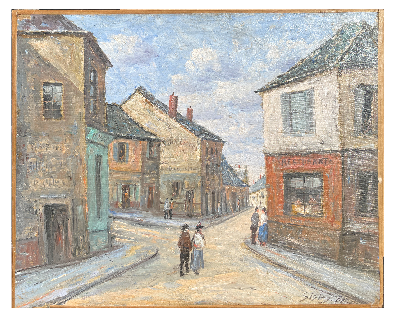 OIL/CANVAS PAINTING AFTER SISLEY: