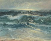 OIL/CANVAS SEASCAPE SIGNED C.