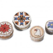 Ojibwe Quilled Birchbark Boxes