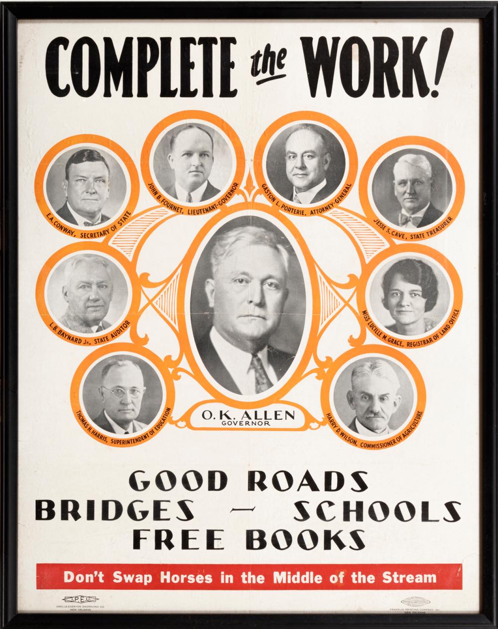 O.K. ALLEN POLITICAL POSTERO.K.